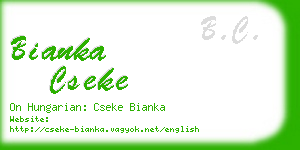 bianka cseke business card